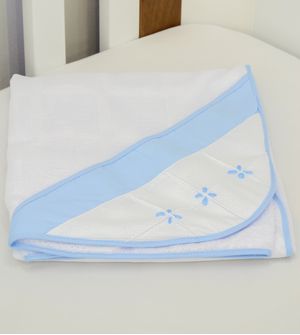 Toalha de Banho com Capuz Origami Azul 90 x 70cm
