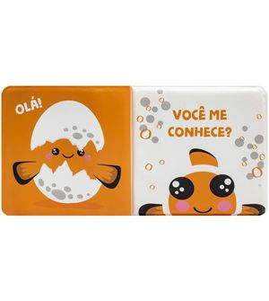 Livro de Banho Com Esponja Peixe Palhaço