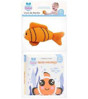 Livro de Banho Com Esponja Peixe Palhaço