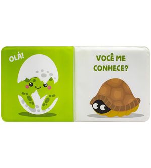Livro de Banho Com Esponja Tartaruga