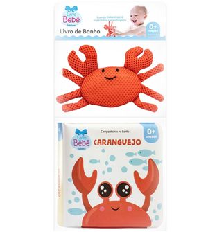 Livro de Banho Com Esponja Caranguejo