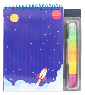 Kit Colorir Com Canetinha e Adesivos Espaço