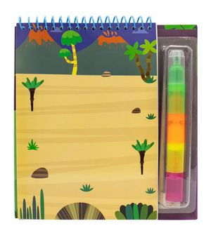 Kit Colorir Com Canetinha e Adesivos Dinossauros