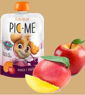 Purê de Frutas Pic-Me 90g Manga e Maçã