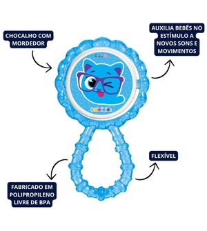 Chocalho Mordedor Bolofofos Azul - 3918