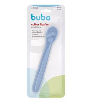 Colher Flexível em Silicone Azul - 18784