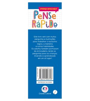 Livro Pense Rápido 5 a 6 Anos