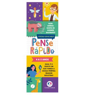Livro Pense Rápido 4 a 5 Anos