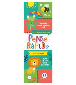 Livro Pense Rápido 2 A 3 Anos