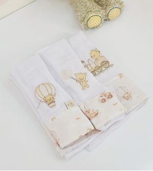 Kit Fralda de BocaOmbro Com 3 Unidades - 24714F