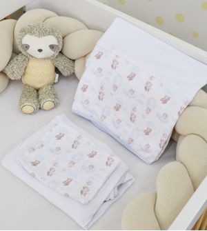 Jogo de Lençol para Berço Estampado - 24701EM