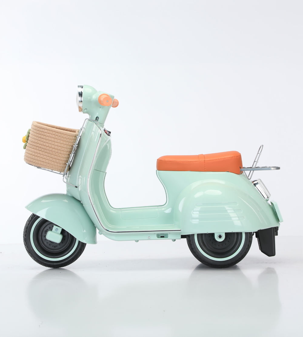 Scooter Elétrica com Banco Acolchoado Menta 6V Bandeirante - Alô