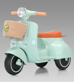 Scooter Elétrica com Banco Acolchoado Menta 6V Bandeirante