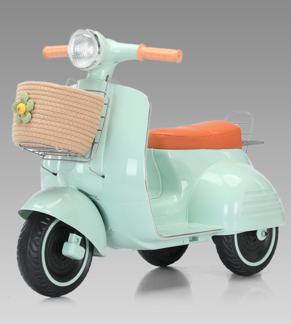 Scooter Elétrica com Banco Acolchoado Menta 6V Bandeirante - Alô