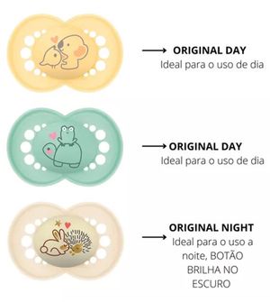 Chupeta Day & Night 6+ Meses com 3 Unidades - CH26333