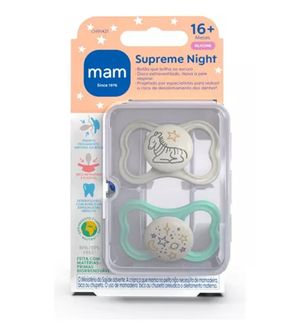 Chupeta Supreme Night 16m+ com 2 unidades Neutra - CH91421
