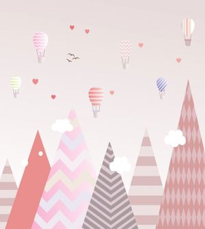 Papel de Parede Encanto Montanhas e Balões 3,00 x 2,70 - 1301