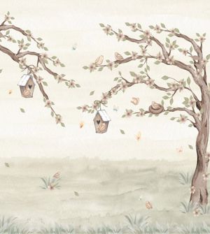 Papel de Parede Encanto Árvore e Pássaros 4,00 x 2,70 - 697