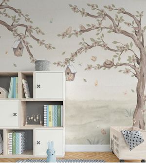 Papel de Parede Encanto Árvore e Pássaros 4,00 x 2,70 - 697