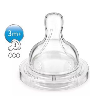 Bico Mamadeira Anti Colic com Fluxo Variável com 2 Unidades Avent