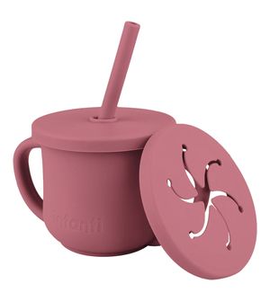 Copo de Silicone 2 em 1 Rosa - Infanti