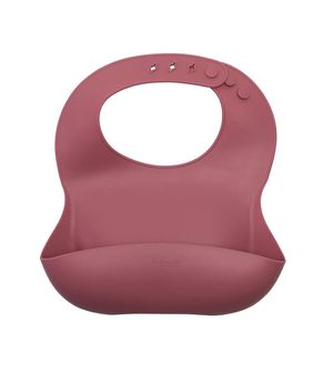 Babador de Silicone com Pega Migalhas Rosa - Infanti