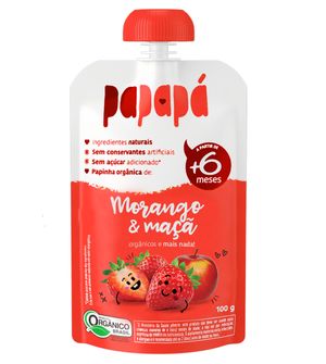 Papinha Orgânica Morango e Maça 100g