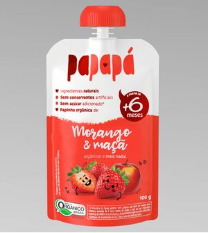 Papinha Orgânica Morango e Maça 100g