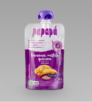Papinha Orgânica Banana, Mirtilo e Quinoa 100g