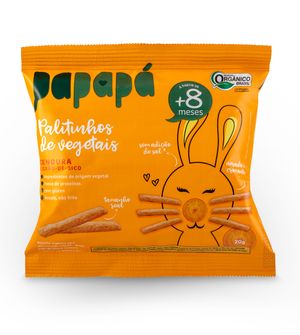 Palitinhos de Vegetais 20g - Cenoura e Grão de Bico