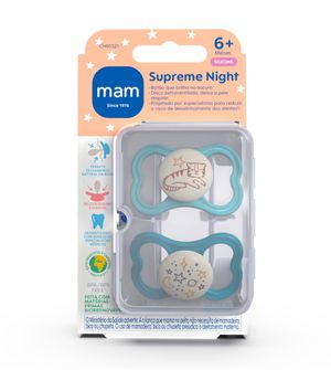 Chupeta Supreme Night 6m+ com 2 unidades Azul - CH91321