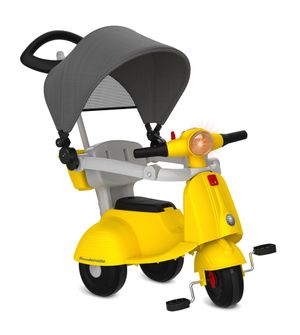 Triciclo Banderetta Com Capota Passeio & Pedal Bandeirante - Amarelo