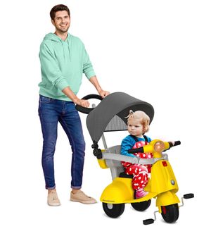 Triciclo Banderetta Com Capota Passeio & Pedal Bandeirante - Amarelo