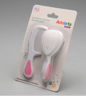 Kit Pente e Escova Soft - 1445 Rosa