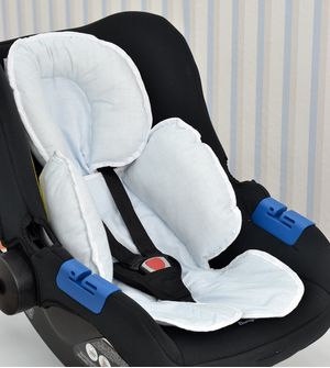 Capa Anatômica para Bebê Conforto e Carrinho Linho Azul
