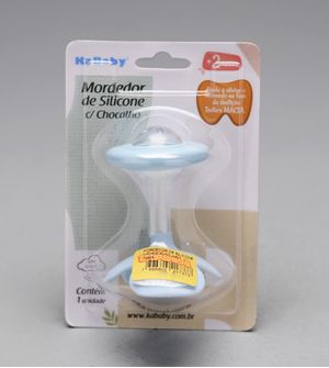 Mordedor de Silicone com Chocalho  Azul - 1222A