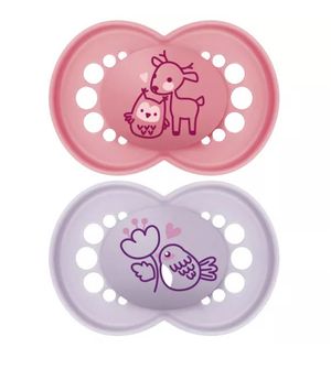 Chupeta Original 6m+ com 2 Unidades Rosa e Lilás