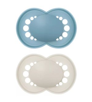 Chupeta Original 16m+ com 2 Unidades Azul e Bege