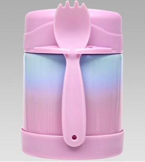 Pote Térmico com Talher Degradê 320ml - 17241 Rosa