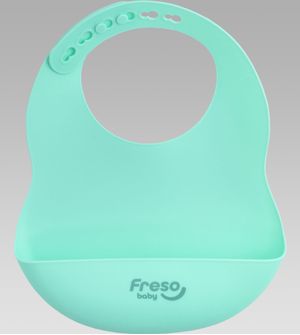 Babador em Silicone com Bolso Freso Baby Verde - ALCH5020