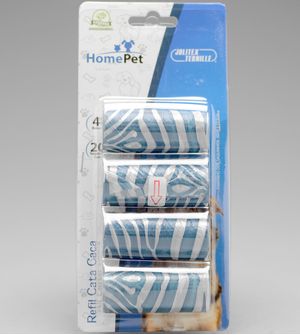 Kit Refil Cata Caca com 4 Rolos Azul - HomePet