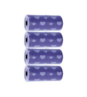 Kit Refil Cata Caca com 4 Rolos Roxo - HomePet