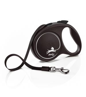 Guia Retrátil Black Design Fita Preto/Cinza -  Flexi