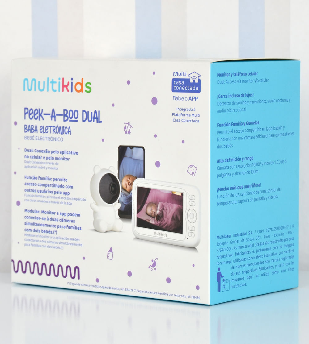 Babá Eletrônica Peek a Boo Dual - Alô Bebê - Loja Oficial