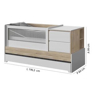 Berço Cama Multifuncional 7 em 1 Sol e Mar Divicar