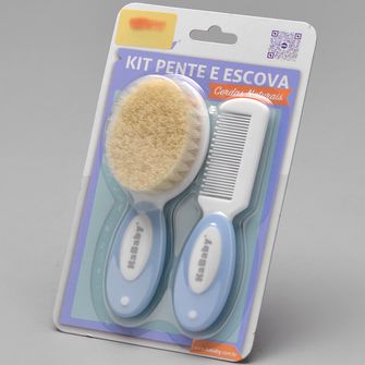 Kit Escova e Pente - 1228 Azul - 1228A