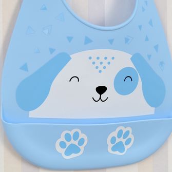 Babador de Silicone Bichuus Azul