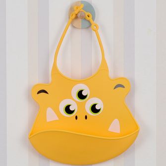 Babador de Silicone Monstrinho Laranja