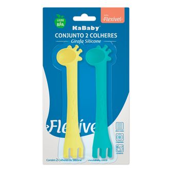 Colheres em Silicone Girafa - 1139 Amarelo