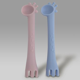 Colheres em Silicone Girafa - 1139 Rosa